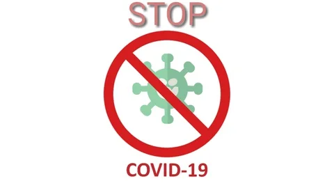 Corona virus flat Video stock 127807301