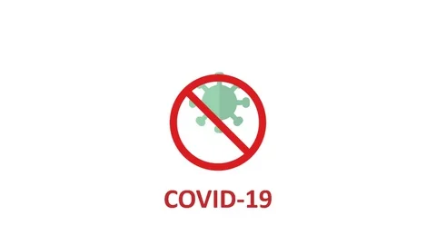 Corona virus flat Video stock 127807475