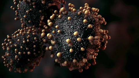 Corona virus floating Stock Footage 123953084