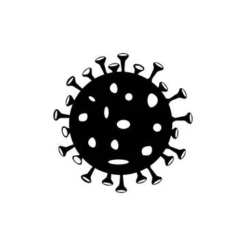 Corona virus icon. Black Vector illustration Stock Illustration