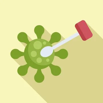 Corona virus icon flat vector. Lab test イラスト素材