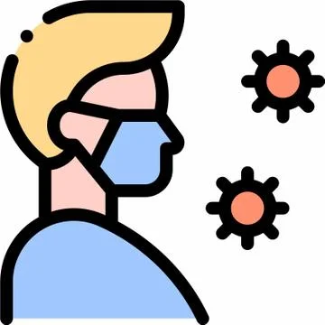 Corona virus icon Illustrazione stock