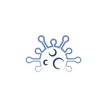 Corona virus icon logo vector design element Stock Illustration