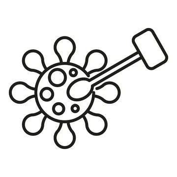 Corona virus icon outline vector. Lab test Stock Illustration
