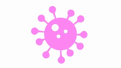 Corona virus icon symbol loop Stock Footage 129644514
