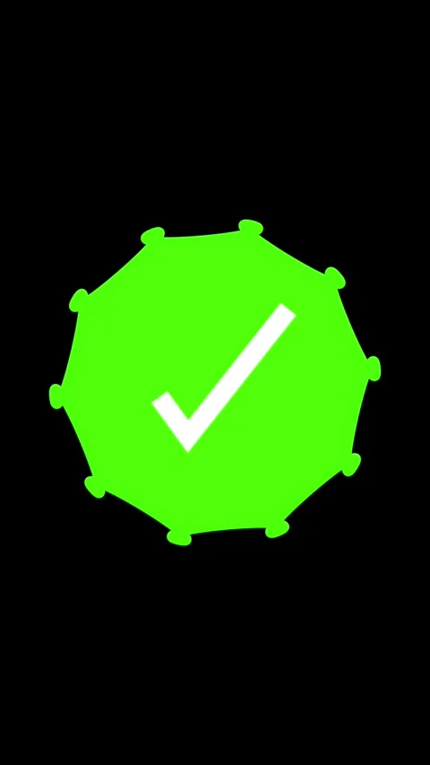 Corona virus icon vertical video with check mark on dark background for hea.. 動画素材 344860037