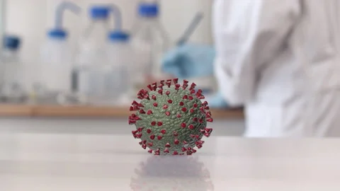 Corona Virus Injected with Cure Stock Footage 135698913