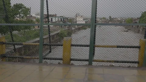 Corona virus Lock down in india , heavy rain fall Stock Footage 129548920