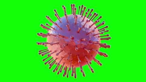 Corona Virus loopable animation with chroma key background Stock Footage 123892794