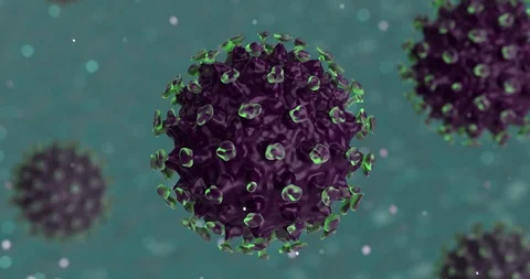 Corona virus macro video. Flow of bright moving shapes Stock Footage 125760937