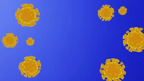 Corona virus Microbes Movement Animation with copy space. Bright Colorful pal Stock Footage 144162393