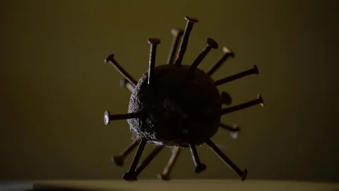 Corona Virus Model with 360 Degree Turn 動画素材 129557720