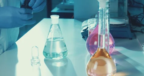 Corona virus outbreak - scientist in a lab developing coronavirus vaccine Stock Footage 87792624