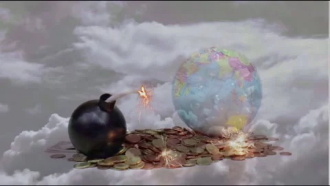 Corona virus over the cgobe Stock Footage 130412726