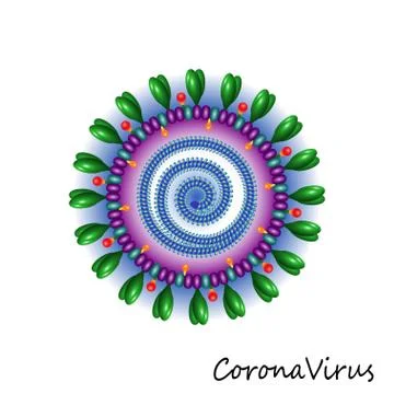 Corona virus particle structure isolated Stock Illustration