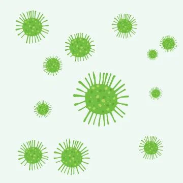Corona virus particles Illustrazione stock