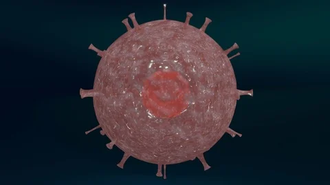 Corona virus Pathogenic viruses causing infection in host organism , Viral di Stock Footage 123852901