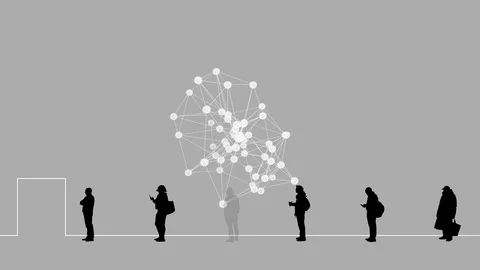 Corona Virus Queue. Stock Footage 129367455
