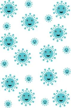 Corona Virus seamless pattern background Stock Illustration