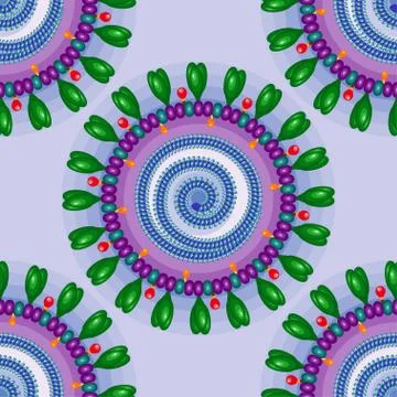 Corona virus. Seamless pattern. Eps 10. Stock Illustration