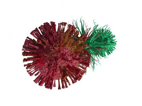 Corona virus second attack 3d render Stock Illustration