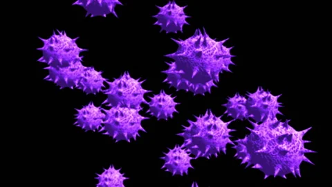 Corona virus shatter effect animation background Stock Footage 146307806
