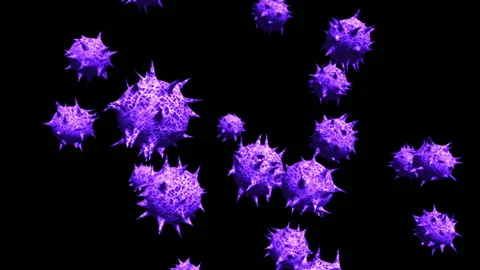 Corona virus shatter effect animation background Stock Footage 146307909