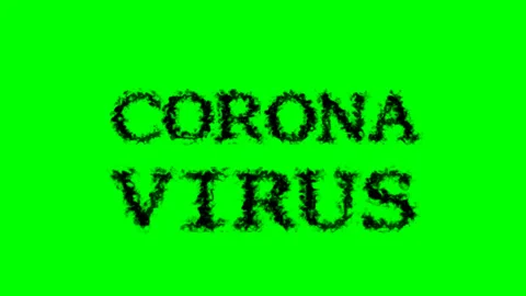 Corona Virus smoke text effect green isolated background Stock Footage 139623119