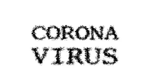 Corona Virus smoke text effect white isolated background Stock Footage 139623212