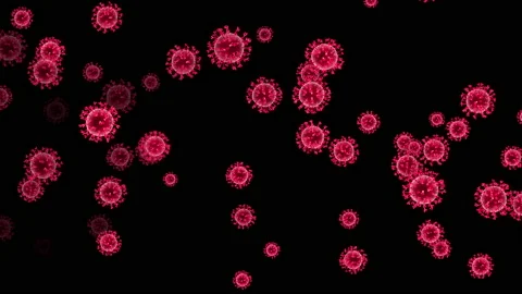 Corona virus spread floating loop animation Stock-Footage 160398888
