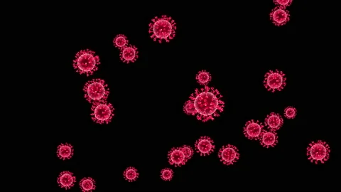 Corona virus spread floating loop animation 库存影片 160399891