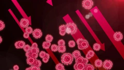 Corona virus spread floating loop animation Vidéo 160401265