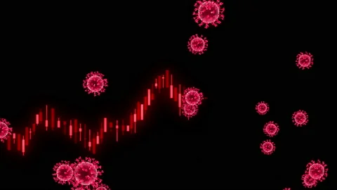 Corona virus spread floating loop animation Stock Footage 160401317