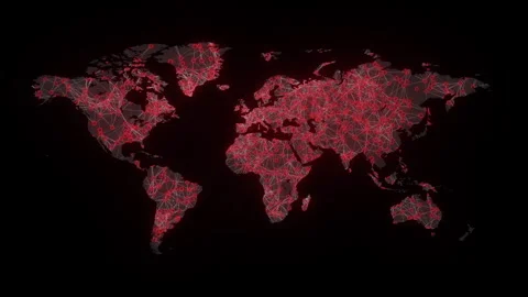 Corona virus spreading map. Tracing virus pandemic. Stock Footage 134956853