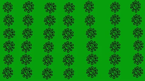 Corona virus swing motion graphics with green screen background Stock Footage 166489204