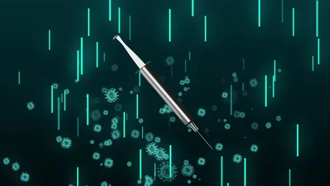 Corona virus vaccine loop animation Stock Footage 159582294