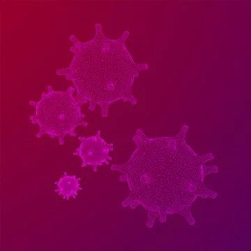 Corona Virus virion of Coronavirus. Covid virus that caused epidemic 스톡 일러스트