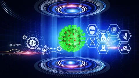 Corona Virus Virtual Reality Illustrazione stock