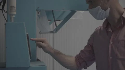 Corona virus while working in workplace or factory. Stock Footage 134939658
