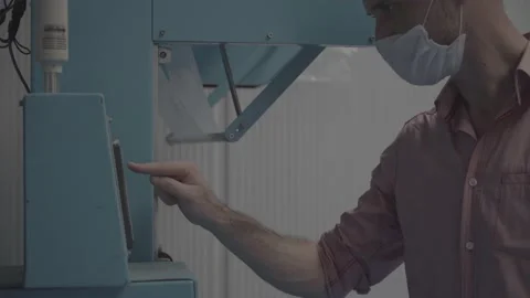 Corona virus while working in workplace or factory. Stock Footage 136555060