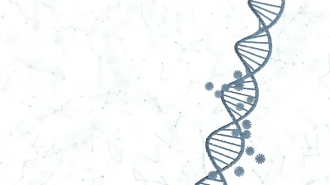Corona viruses and dna structure isolated on white background Vídeos de archivo 225895350