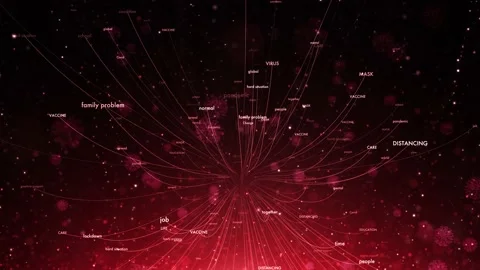 Corona viruses and word cloud background Stock Footage 228073152