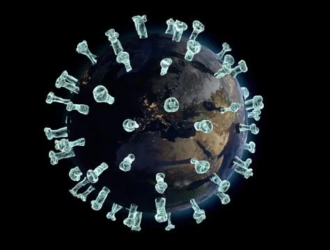 Corona-World Stock Illustration