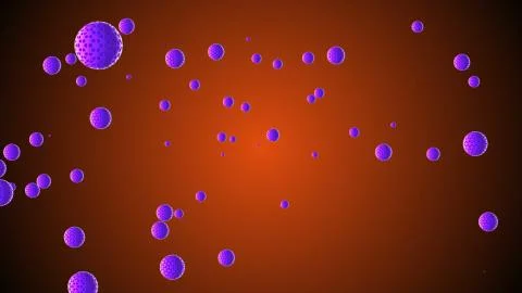 Coronacirus Cells Floating Stock Illustration
