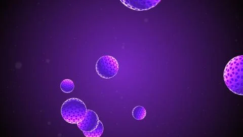 Coronacirus Cells Floating Stock Illustration