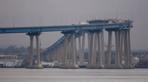 CORONADO BAY BRIDGE TIME LAPSE 4K. Stock Footage 42395600