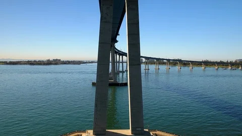 Coronado Bridge Aerial Stock Footage 99125554