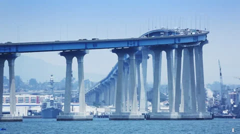 Coronado Bridge, San Diego Stock Footage