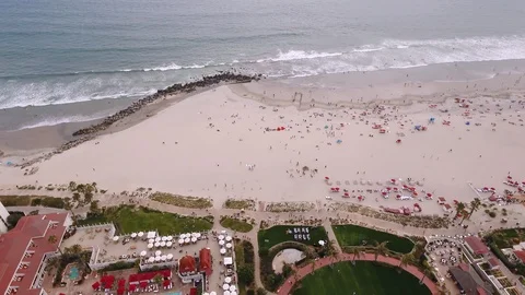 Coronado Hotel Beach Stock Footage
