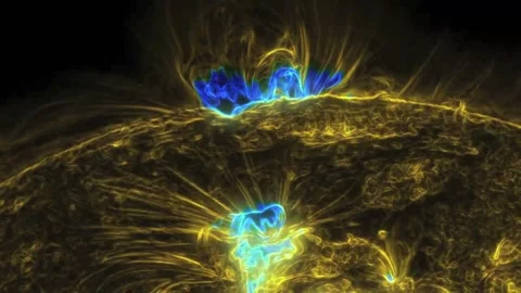 Coronal Loops of the Sun Video stock 139056832